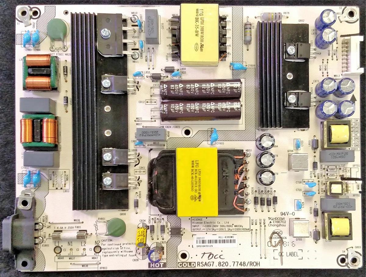 Alimentation universelle pour téléviseur Hisense, RSAG7.820.7748/R0H, HLL-4360WC, 55EU6070, LC-55Q7040U, LC-55Q620U, 55H6E