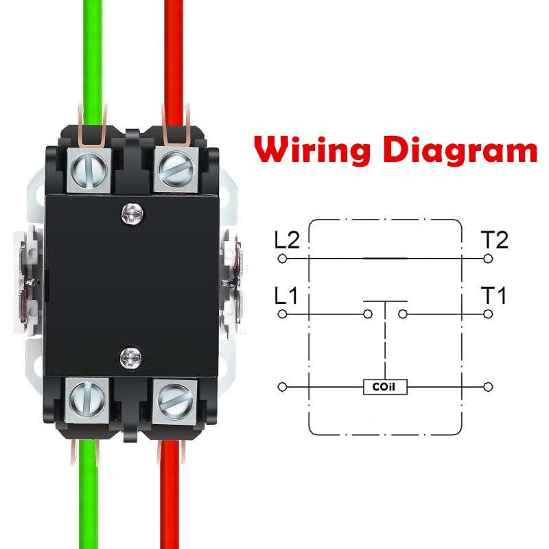 1 Poles FLA 25 Amp Coil VAC Air Conditioner Condenser Compressor Contactor, AC Definite Purpose Contactor for HVAC Systems, Industrial Applications